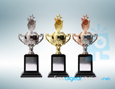 3 Trophies Stock Image