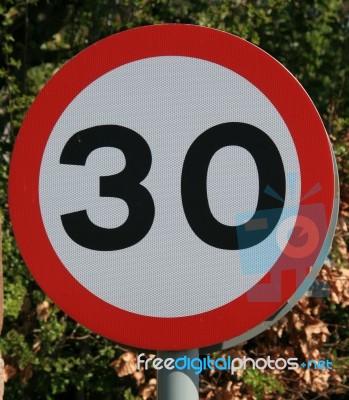 30mph Stock Photo