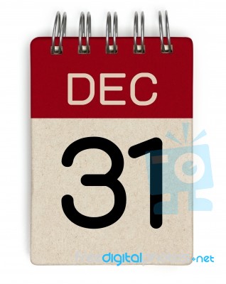 31 Dec Calendar Stock Photo