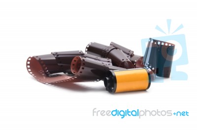 35 Mm Film Cartridge Stock Photo