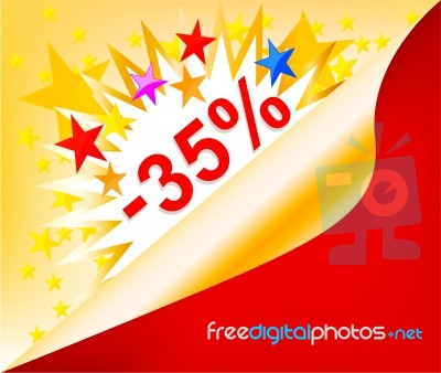 35 Percent Discount Stock Image