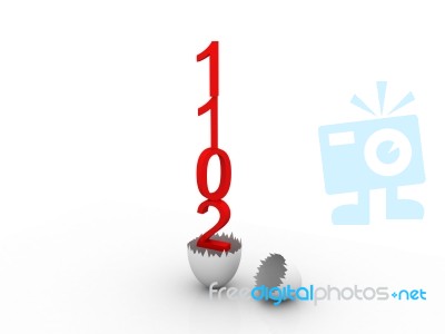 3D 2011 Text Stock Image