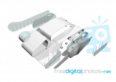 3d Architectural Model Stock Image