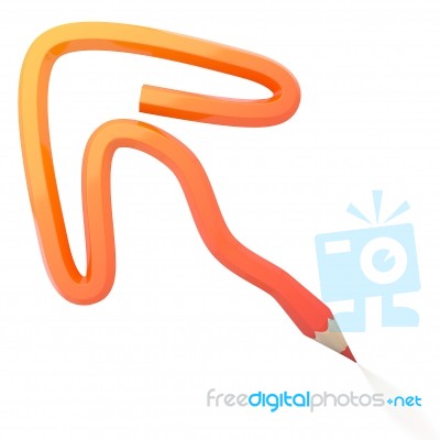 3d Arrow Shape Colour Pencil Stock Image