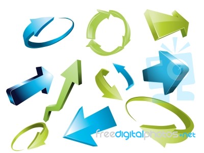 3d Arrows Stock Image