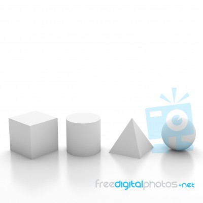 3d Basic Geometric Shapes Stock Image