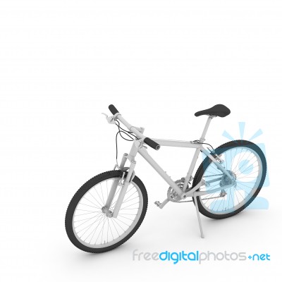 3d Bicycle Isolated On Grey Background Stock Image