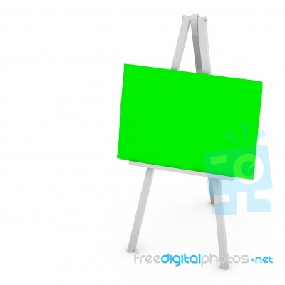 3d Blank Art Board, Wooden Easel Stock Image