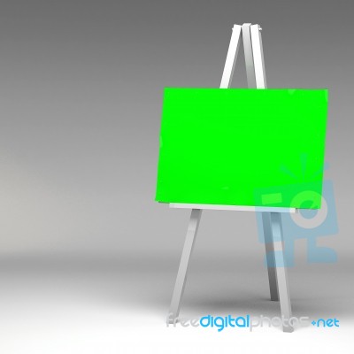 3d Blank Art Board, Wooden Easel Stock Image