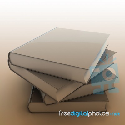 3d Blank Book Cover Grey Background Stock Image