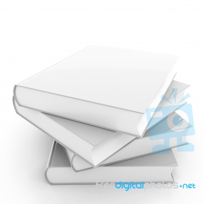 3d Blank Book Cover White Background Stock Image