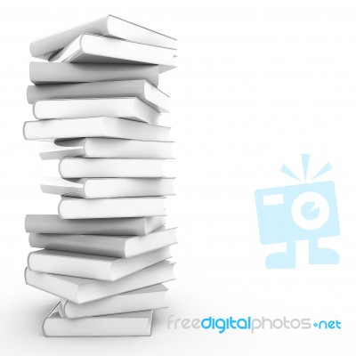 3d Blank Book Cover White Background Stock Image