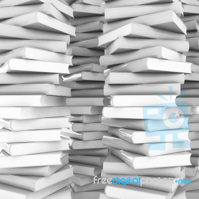 3d Blank Book Cover White Background Stock Image