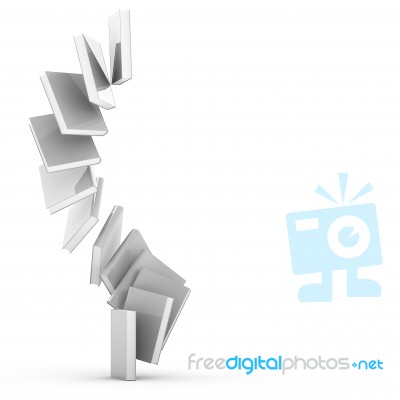 3d Blank Book Cover White Background Stock Image