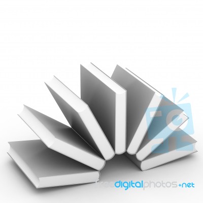 3d Blank Book Cover White Background Stock Image