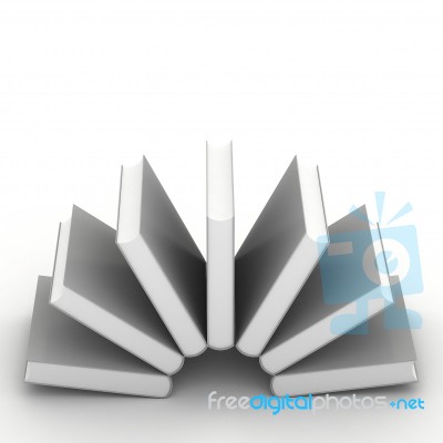 3d Blank Book Cover White Background Stock Image