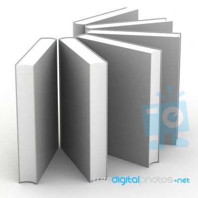 3d Blank Book Cover White Background Stock Image