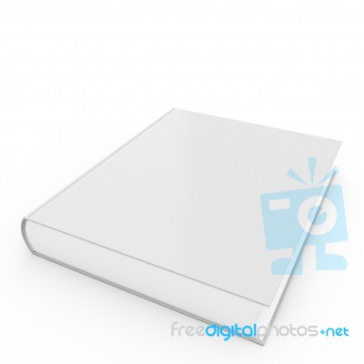 3d Blank Book Cover White Background Stock Image