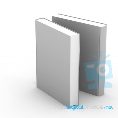 3d Blank Book Cover White Background Stock Image