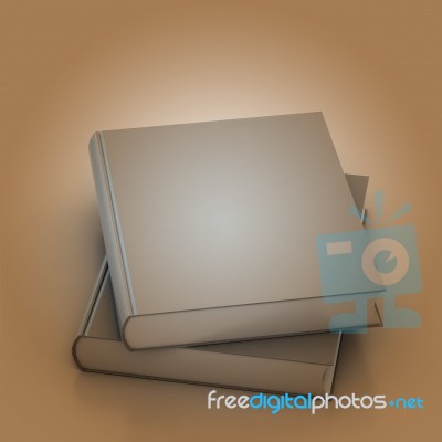 3d Blank Book Cover White Background Stock Image