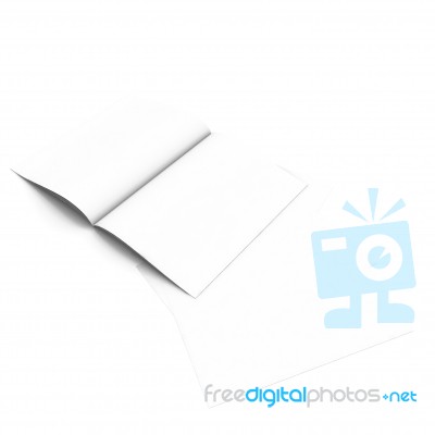 3d Blank Book Cover White Background Stock Image