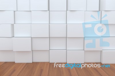 3D Blank White Box Stock Image