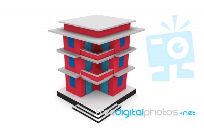 3d Building Model Stock Image