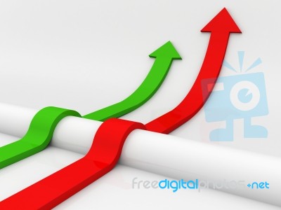 3d Business Arrows Stock Image