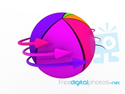 3d Business Charts, Diagrams. Business Plan , Business Concept Stock Image