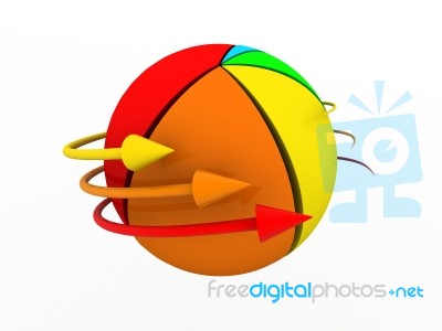 3d Business Charts, Diagrams. Business Plan , Business Concept Stock Image