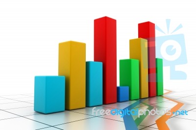 3d Business Graph Stock Image