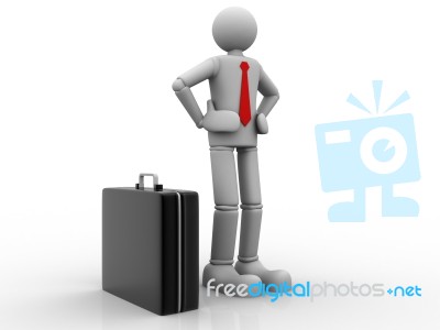 3d Business Man Stock Image