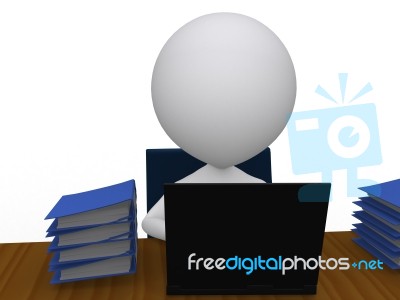 3D Business Man Stock Image