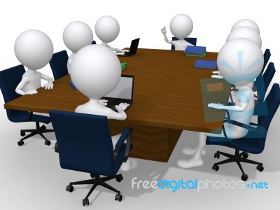 3d Business Meeting Stock Image