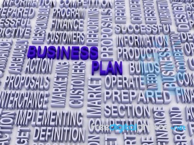 3d Business Plan And Other Related Words Stock Image