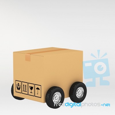 3d Cardboard Boxes Stock Image