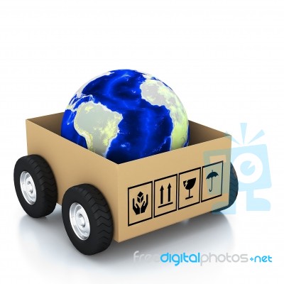 3d Cardboard Boxes Stock Image