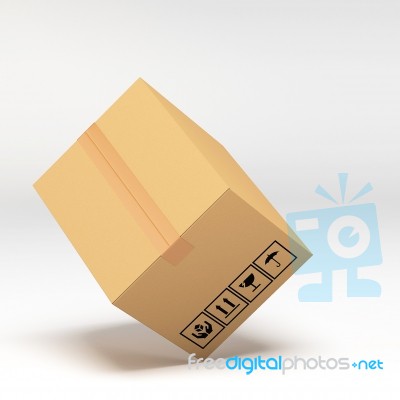 3d Cardboard Boxes Stock Image