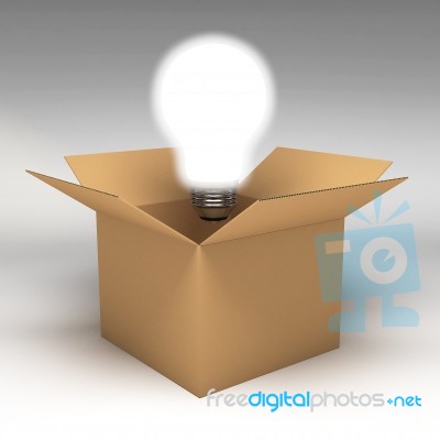 3d Cardboard Boxes Stock Image