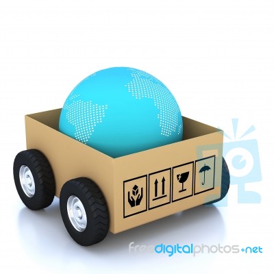 3d Cardboard Boxes Stock Image