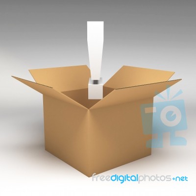 3d Cardboard Boxes Stock Image