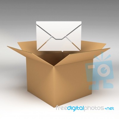 3d Cardboard Boxes Stock Image