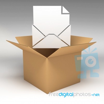 3d Cardboard Boxes Stock Image