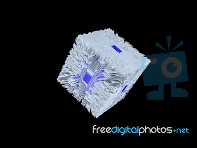 3d Circuit Cube Stock Image