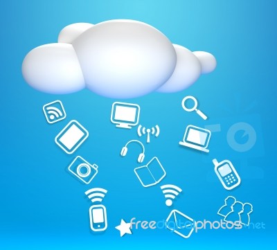 3D Cloud Idea Stock Image