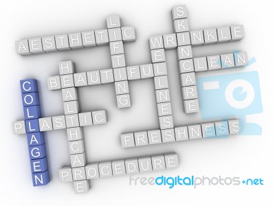 3d Collagen Concept Word Cloud Stock Image