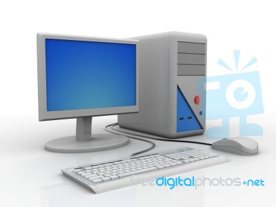 3d Computer Stock Image