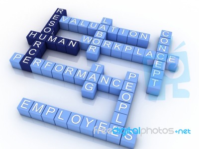 3d Concept Illustration Of Human Resources Management Stock Image