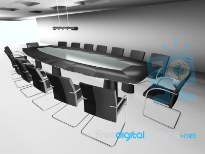 3d Conference Room Stock Image