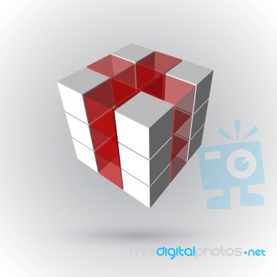 3d Cubic Stock Image